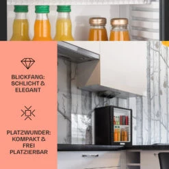 MKS-12 Minibar 24 Liter Klasse E Schwarz Glas 0dB -Haushaltsgeräte Store 10005439 DE 0003 usp