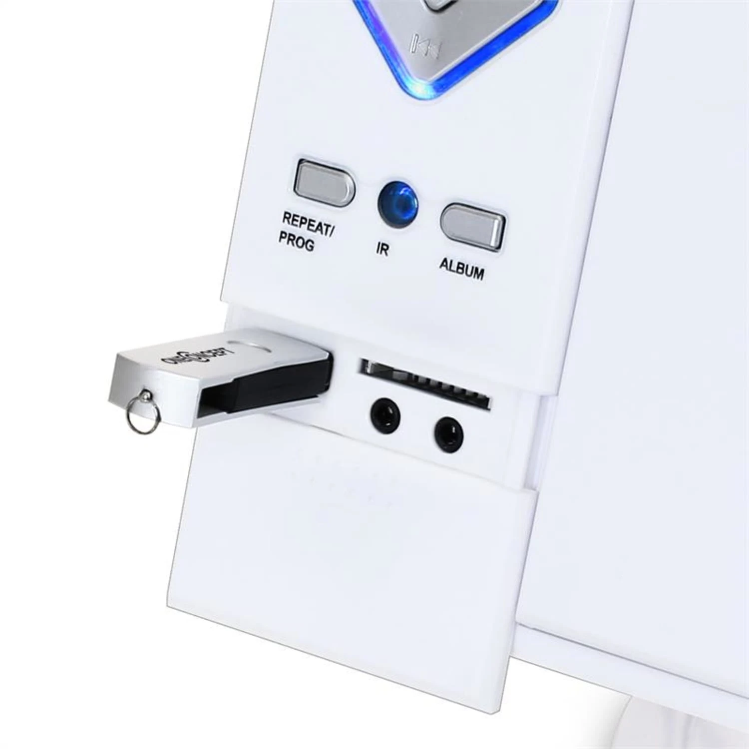 V-12 Stereoanlage MP3-CD-Player USB SD AUX Weiß 5 V-12 Stereoanlage MP3-CD-Player USB SD AUX Weiß – Bild 3