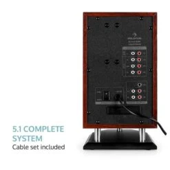 Areal 525 WD 5.1-Kanal-Lautsprechersystem Aktiv 125W RMS Fernbedienung -Haushaltsgeräte Store 10007842 yy 0007 logo auna Areal 525 WD kirsche Lautsprechersystem
