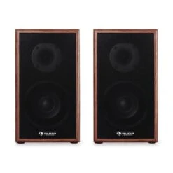 Linie-300-SF-WN Regal-Lautsprecher 70W RMS Passiv Paar Walnuss -Haushaltsgeräte Store 10008963 yy 0004 front Auna Linie 300 SF WN Regal Lautsprecher