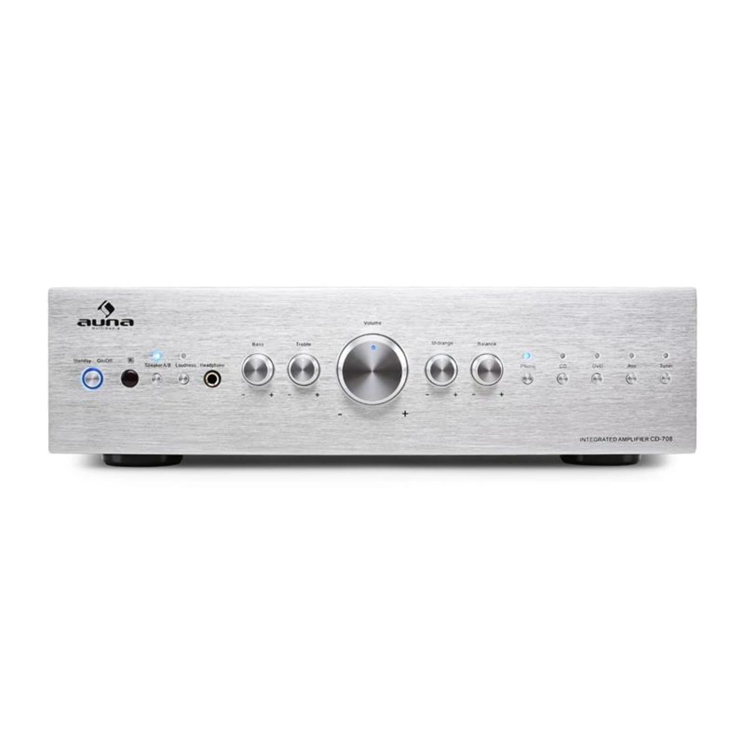 CD708 Stereo-Verstärker AUX Phono Silber 600W 4 CD708 Stereo-Verstärker AUX Phono Silber 600W – Bild 2