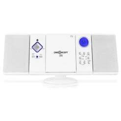 V-12-BT Bluetooth-Stereoanlage USB SD CD MP3 AUX UKW Weiß -Haushaltsgeräte Store 10009513 yy 0003 front oneconcept v12bt stereoanlage