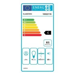 Lumio Primo Retro-Dunstabzugshaube 60cm 490 M³/h LED-Leuchten -Haushaltsgeräte Store 10022116 energy label