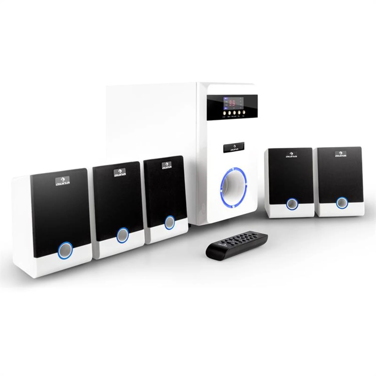 MM-5.1-JW 5.1 Surround Lautsprecher Set Aktiv 95W RMS Fernbedienung 4 MM-5.1-JW 5.1 Surround Lautsprecher Set Aktiv 95W RMS Fernbedienung – Bild 2