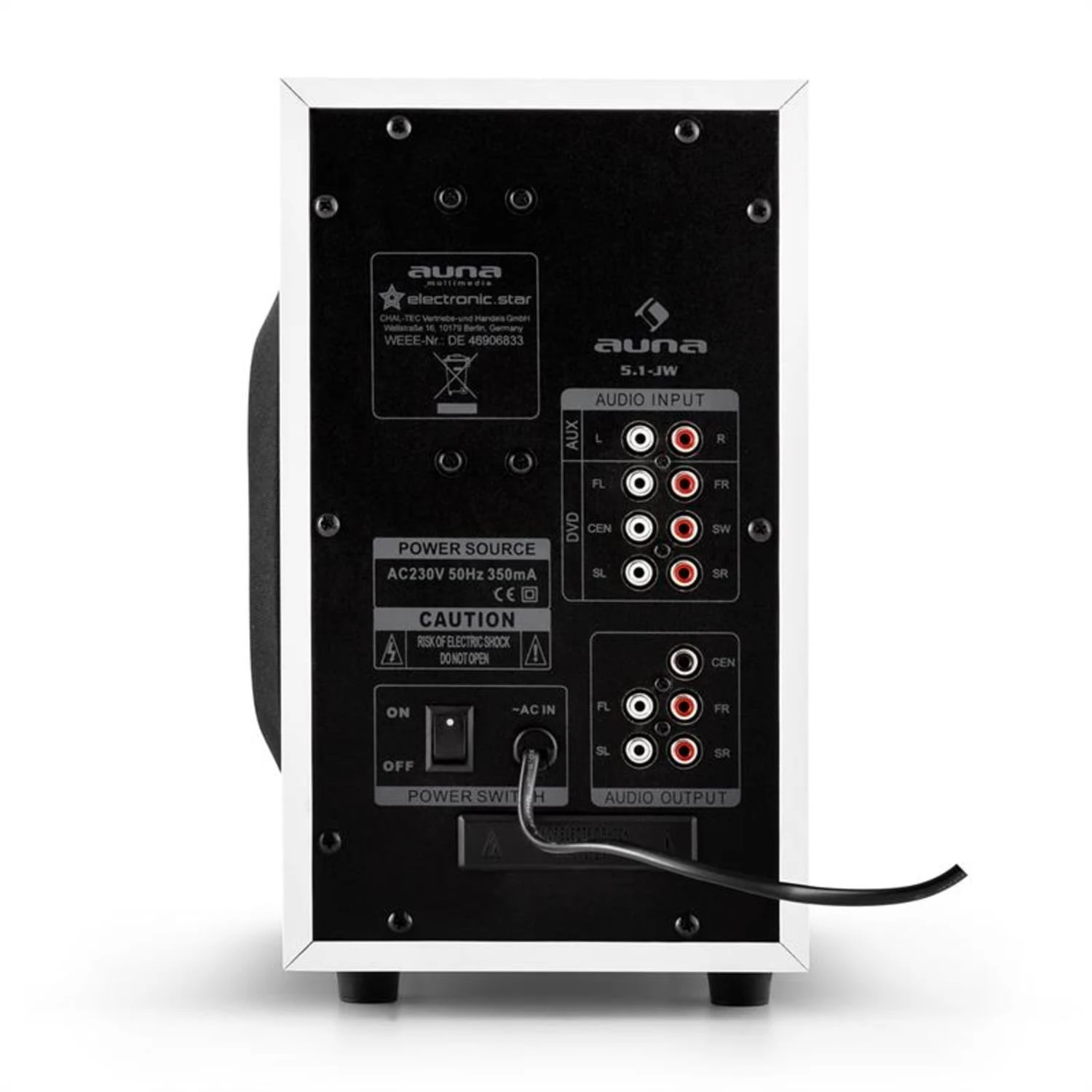 MM-5.1-JW 5.1 Surround Lautsprecher Set Aktiv 95W RMS Fernbedienung 8 MM-5.1-JW 5.1 Surround Lautsprecher Set Aktiv 95W RMS Fernbedienung – Bild 6