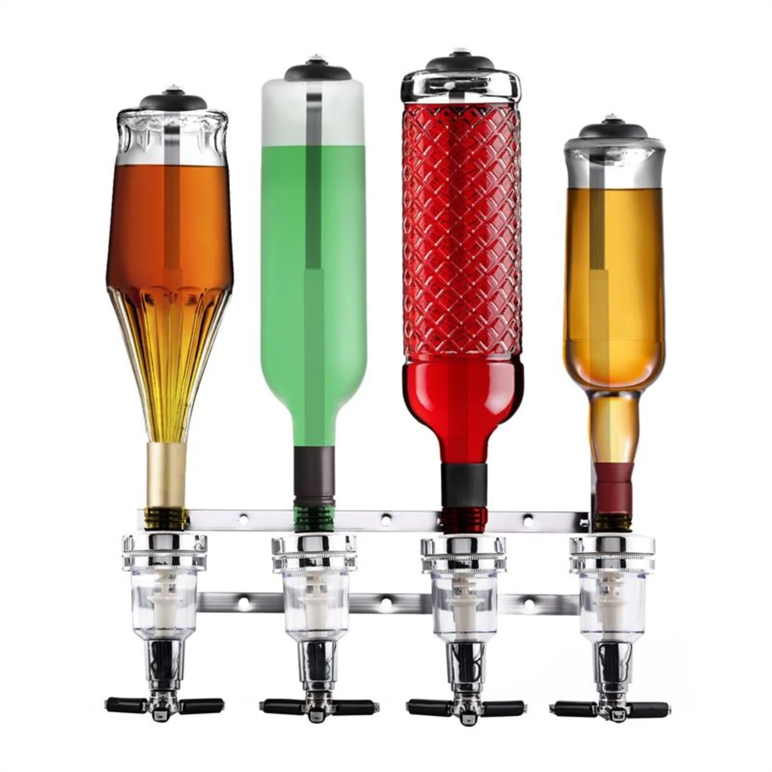 Hazlehov Quartett 4-fach Getränkespender Dosierer Wandmontage 4 Hazlehov Quartett 4-fach Getränkespender Dosierer Wandmontage – Bild 2