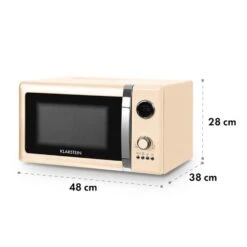 Fine Dinesty 2in1-Mikrowellen-Ofen Retro 23L 1000W 12 Programme Creme -Haushaltsgeräte Store 10027095 yy 0008 logo Klarstein Fine Dinesty 2in1 Mikrowellen Ofen creme