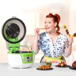 VitAir Turbo Heißluftfritteuse Grün-weiß 1400W Grillen Backen 9l -Haushaltsgeräte Store 10028288 yy 0003 titel enie klarstein vitair heissluft frieteuse