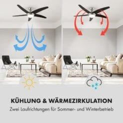 Bolero 2-in-1-Deckenventilator Leuchte 55W 10212 M³/h Fernbedienung -Haushaltsgeräte Store 10028292 de 0004 logo