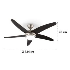 Bolero 2-in-1-Deckenventilator Leuchte 55W 10212 M³/h Fernbedienung -Haushaltsgeräte Store 10028292 yy 0007 logo