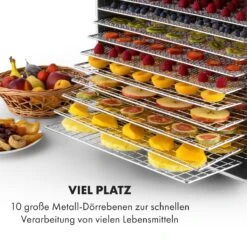 Fruit Jerky Steel 10 Dörrautomat 10 Etagen 1000 W Fläche: 1,5 M² Timer -Haushaltsgeräte Store 10028437 de 0004 logo