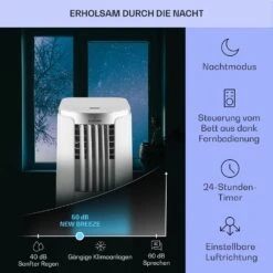 New Breeze 9 Mobile Klimaanlage 4-in-1 9.000 BTU / 2,6 KW Mobil Timer -Haushaltsgeräte Store 10029704 de 0004 usp