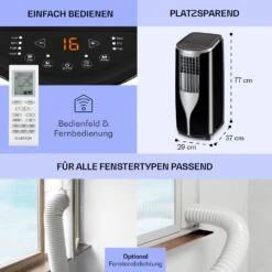 New Breeze 9 Mobile Klimaanlage 9000 BTU / 2,6 KW Timer 16 New Breeze 9 Mobile Klimaanlage 9000 BTU / 2,6 KW Timer -Haushaltsgeräte Store 10029705 de 0006 usp