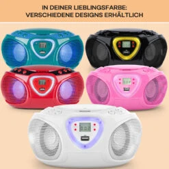 Roadie CD Boombox UKW-Radio Lichtshow CD-Player Bluetooth 5.0 -Haushaltsgeräte Store 10029813 de 0007 usp
