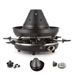 Taste Volcano Tartarengrill Raclettegrill 1500 W 6 Personen Schwarz 12 Taste Volcano Tartarengrill Raclettegrill 1500 W 6 Personen Schwarz -Haushaltsgeräte Store 10030307 yy 0006 detail Klarstein Tataren Grill Raclette Grill