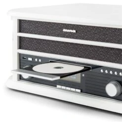 Belle Epoque 1908 DAB Retro-Stereoanlage Plattenspieler DAB+ Bluetooth -Haushaltsgeräte Store 10030660 yy 0004 detail auna Retro Microanlage DAB USB CD MP3 Vinyl wood