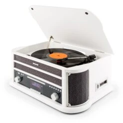 Belle Epoque 1908 DAB Retro-Stereoanlage Plattenspieler DAB+ Bluetooth -Haushaltsgeräte Store 10030660 yy 0007 titel auna Retro Microanlage DAB USB CD MP3 Vinyl wood