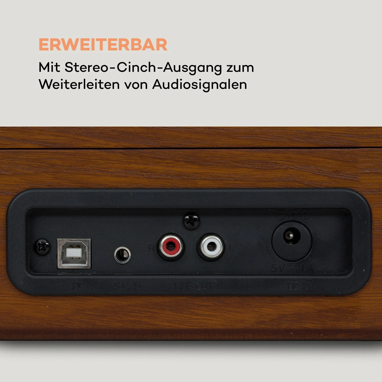 Nostalgy By Auna Peggy Sue Retro-Plattenspieler LP USB AUX 5 Nostalgy By Auna Peggy Sue Retro-Plattenspieler LP USB AUX – Bild 3