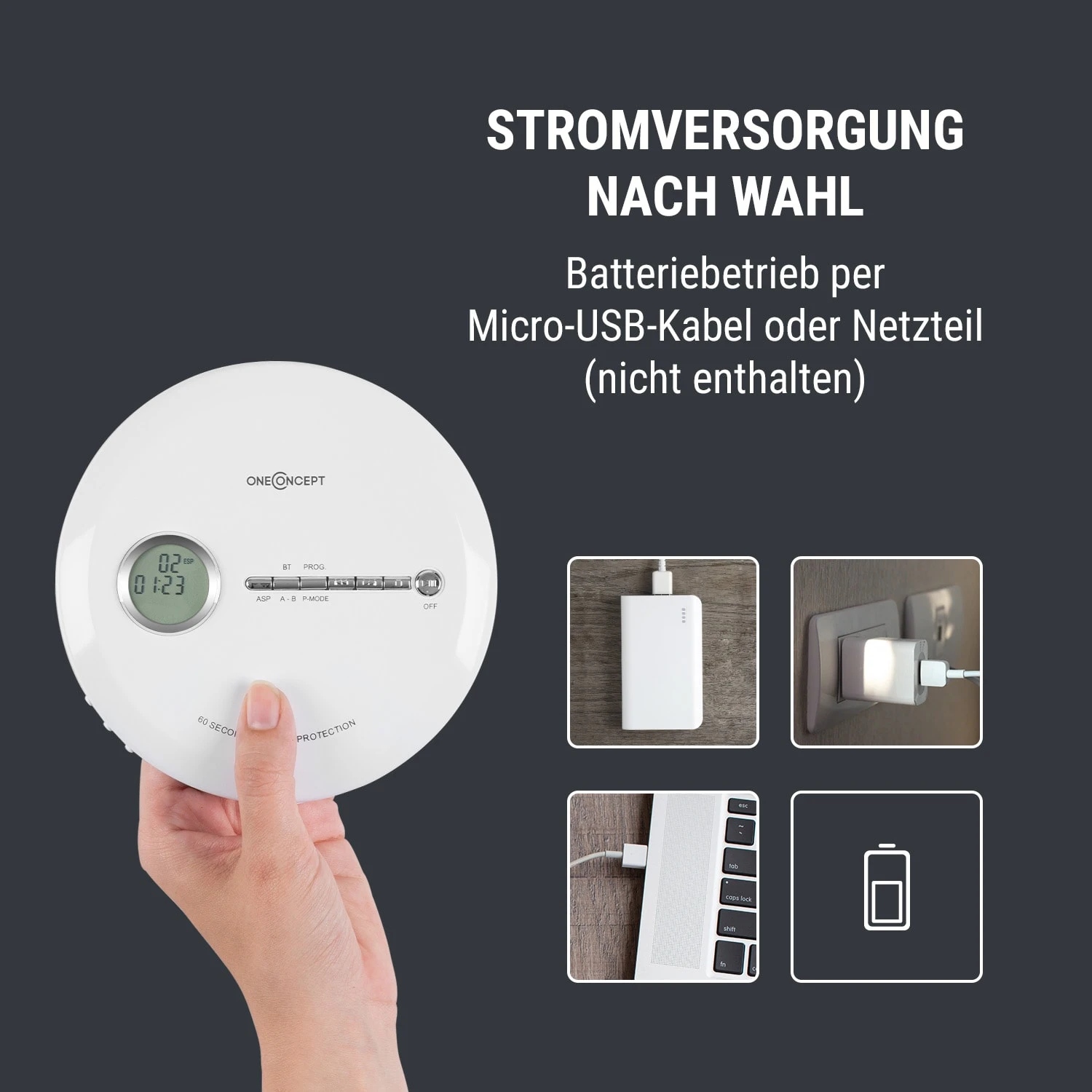 CDC 100 MP3 Discman CD-Player CD-R/-RW/-MP3 Antishock ESP Micro-USB 5 CDC 100 MP3 Discman CD-Player CD-R/-RW/-MP3 Antishock ESP Micro-USB – Bild 3