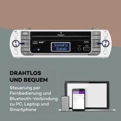 KR-400 CD Küchenradio, DAB+/PLL FM, CD/Mp3-Player Silber -Haushaltsgeräte Store 10031880 de 0007 logo