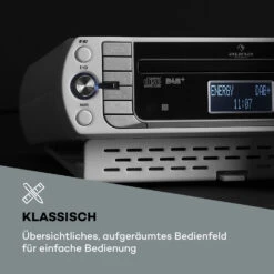 KR-400 CD Küchenradio, DAB+/PLL FM, CD/Mp3-Player Silber -Haushaltsgeräte Store 10031880 de 0010 logo