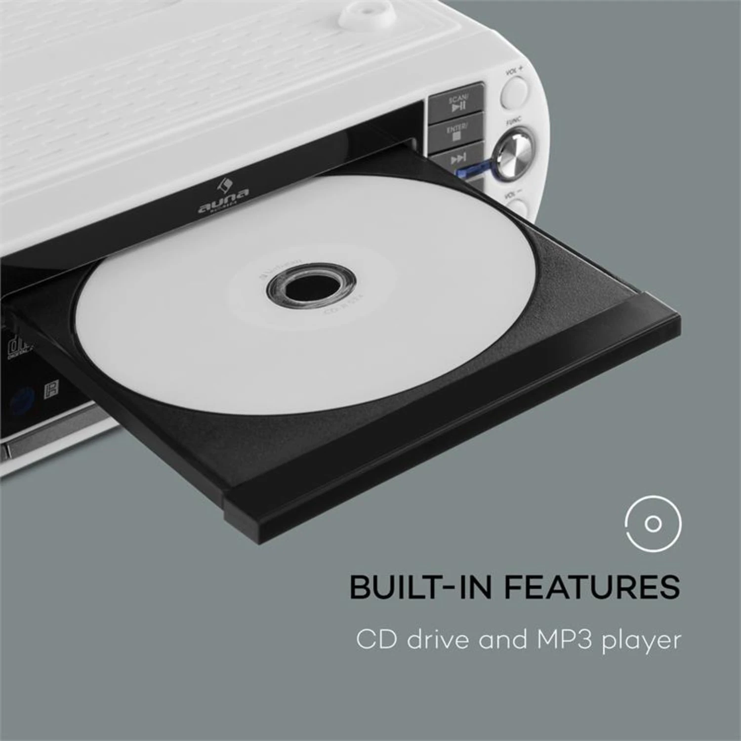 KR-400 CD Küchenradio, DAB+/PLL FM, CD/Mp3-Player Weiss – Bild 5