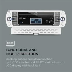 KR-400 CD Küchenradio, DAB+/PLL FM, CD/Mp3-Player Weiss -Haushaltsgeräte Store 10031894 yy 0008 logo auna KR 400 CD Kuechenradio DAB CD Mp3 weiss