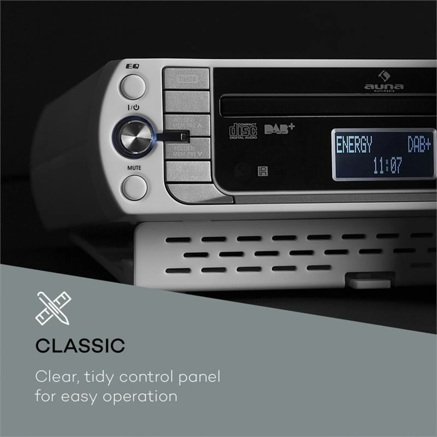 KR-400 CD Küchenradio, DAB+/PLL FM, CD/Mp3-Player Weiss – Bild 10