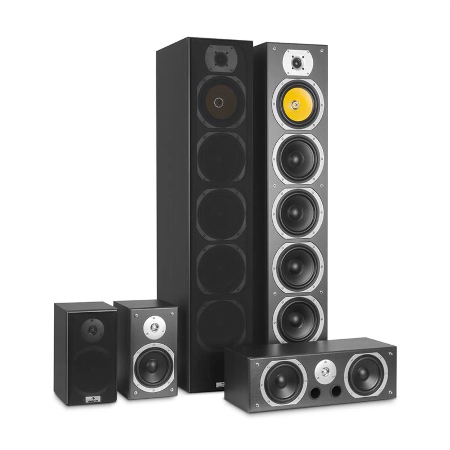 V9B Surround Lautsprecher Set Mahagoni 5 Boxen Set 440W RMS 3 V9B Surround Lautsprecher Set Mahagoni 5 Boxen Set 440W RMS