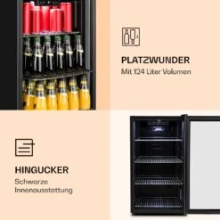 Beersafe 4XL Kühlschrank 124 Liter 4 Böden Panoramaglastür Edelstahl -Haushaltsgeräte Store 10031929 de 0004 logo