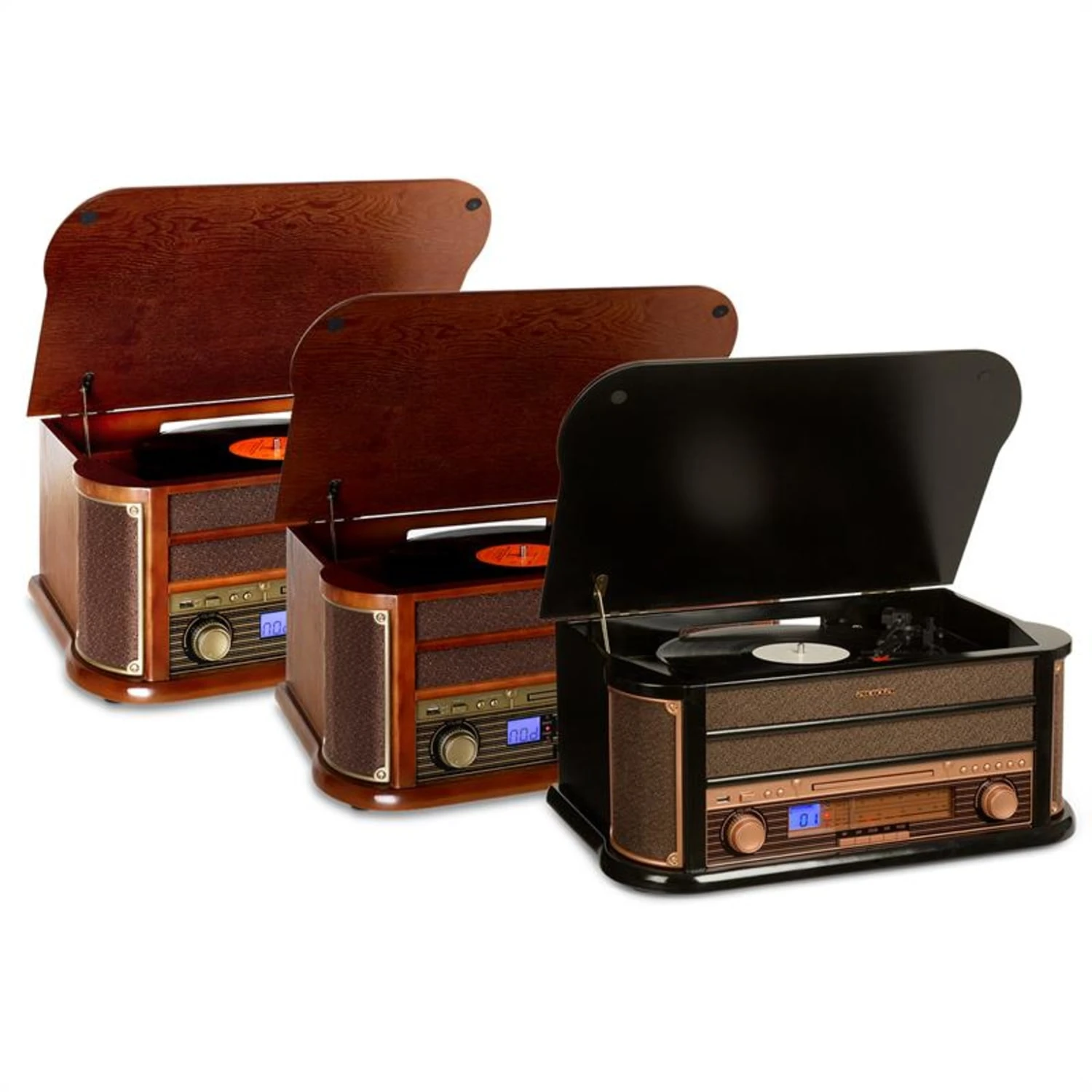 Belle Epoque 1908 Retro-Stereoanlage Plattenspieler USB CD MP3 13 Belle Epoque 1908 Retro-Stereoanlage Plattenspieler USB CD MP3 – Bild 11