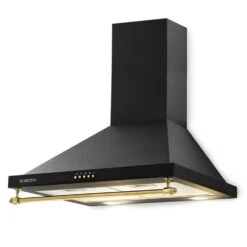 Montblanc 60 Dunstabzugshaube 610m³/h 165W 2x1,5W LED Reling -Haushaltsgeräte Store 10031992 yy 0010 front Klarstein Montblanc 60 Dunstabzugshaube schwarz