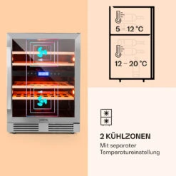 Vinovilla 43 Built-In Duo Weinkühlschrank 2 Zonen 129l 43 Fl Glastür -Haushaltsgeräte Store 10032031 de 0004 logo