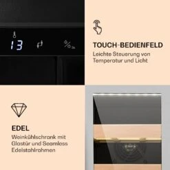 Vinovilla Smart Weinkühlschrank 50l / 20 Flaschen Glastür Edelstahl -Haushaltsgeräte Store 10032037 de 0003 logo