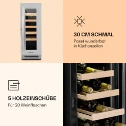 Vinovilla Smart Weinkühlschrank 50l / 20 Flaschen Glastür Edelstahl -Haushaltsgeräte Store 10032037 de 0004 logo