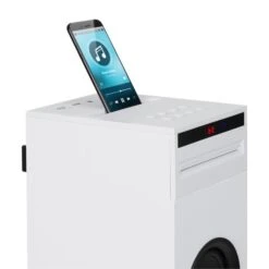 Karaboom CD Karaoke-Anlage Bluetooth MP3 USB-Charger Mikrofon FB Weiß -Haushaltsgeräte Store 10032106 yy 0005 detail auna Karaboom CD Karaoke Turm weiss