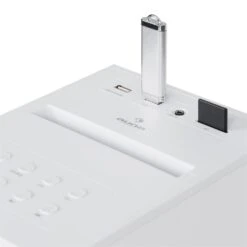 Karaboom CD Karaoke-Anlage Bluetooth MP3 USB-Charger Mikrofon FB Weiß -Haushaltsgeräte Store 10032106 yy 0006 detail auna Karaboom CD Karaoke Turm weiss