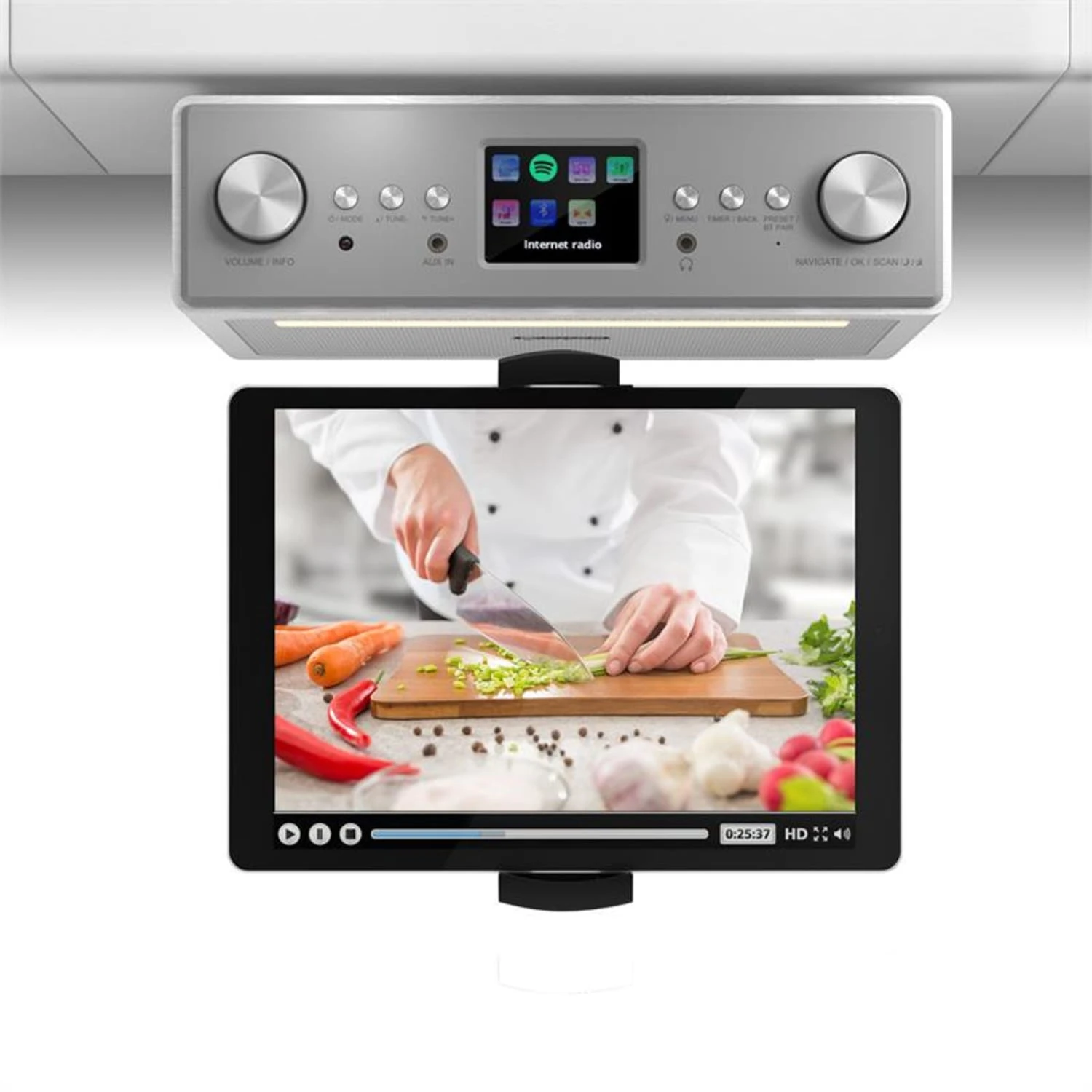 Connect Soundchef Tablet-Halterung 13-22 Cm Aluminium 5 Gelenke 5 Connect Soundchef Tablet-Halterung 13-22 Cm Aluminium 5 Gelenke – Bild 3