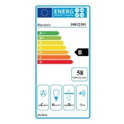 Barett Inselabzugshaube Ø35cm Umluft 558 M³/h LED Aktivkohlefilter -Haushaltsgeräte Store 10032301 energy label