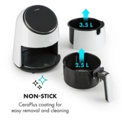 AirVital Heißluftfritteuse 1300W 2,5l CeraPlus-Antihaft Touch Weiß 16 AirVital Heißluftfritteuse 1300W 2,5l CeraPlus-Antihaft Touch Weiß -Haushaltsgeräte Store 10032331 yy 0006 logo Klarstein AirVital Heissluftfritteuse 1300W weiss