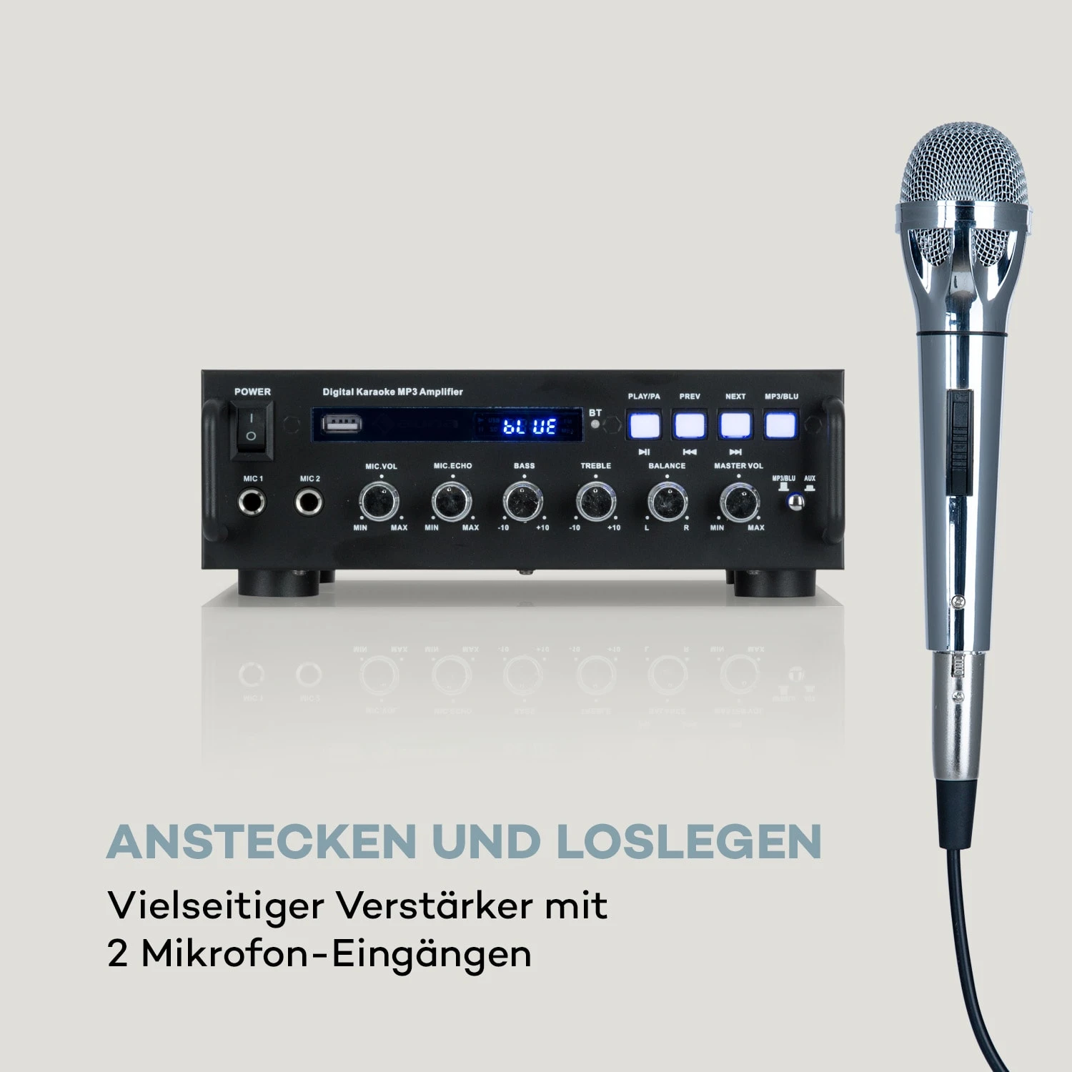 Karaoke Star 3 Karaoke-Set 2x75 Wmax. BT USB-Port Line-In 2 X Mikro 6 Karaoke Star 3 Karaoke-Set 2x75 Wmax. BT USB-Port Line-In 2 X Mikro – Bild 4