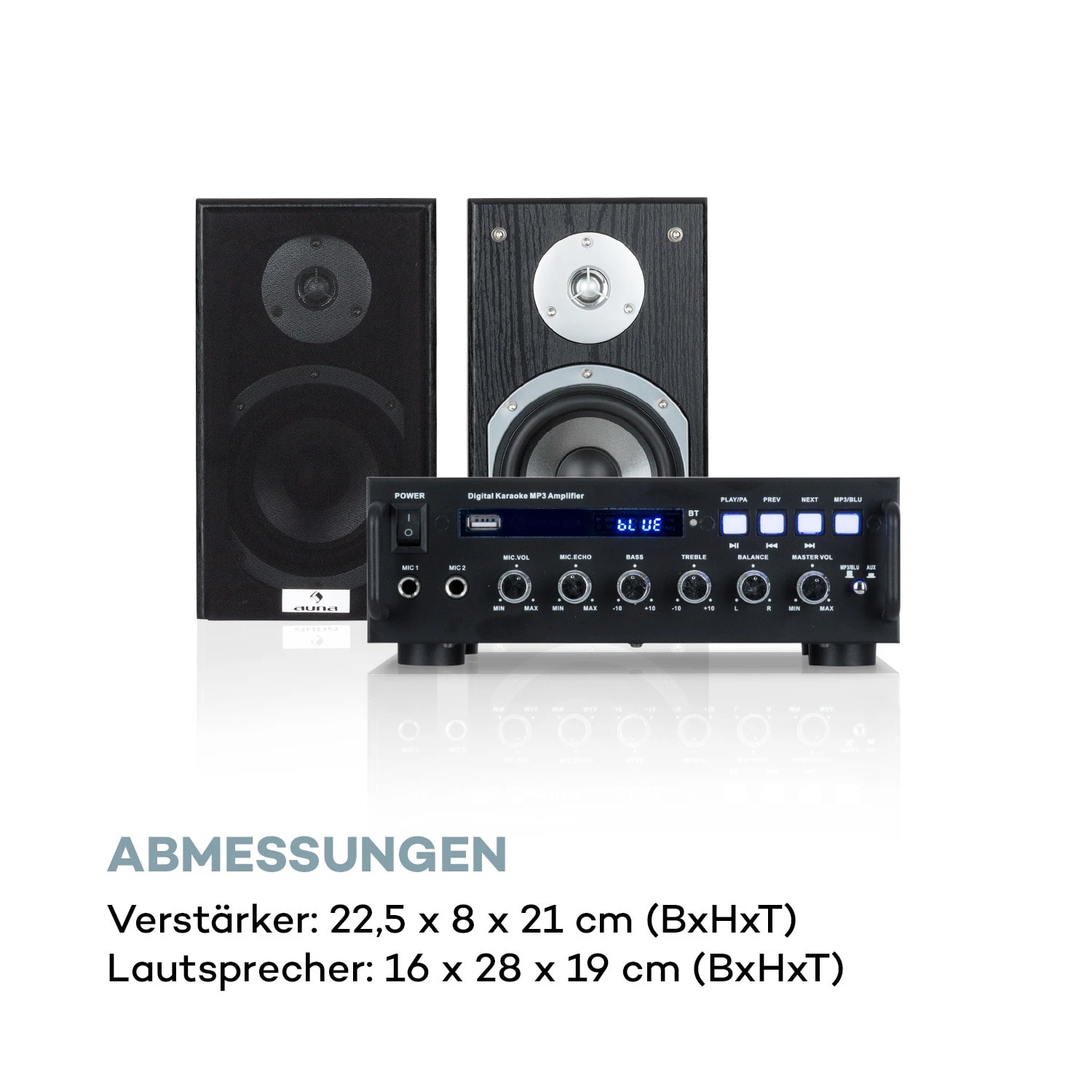 Karaoke Star 3 Karaoke-Set 2x75 Wmax. BT USB-Port Line-In 2 X Mikro 10 Karaoke Star 3 Karaoke-Set 2x75 Wmax. BT USB-Port Line-In 2 X Mikro – Bild 8