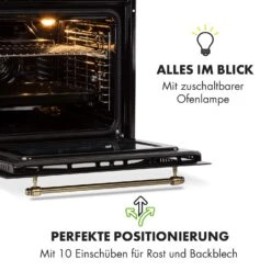 Victoria Einbaubackofen Retro-Design 9 Funktionen 50-250°C Schwarz 18 Victoria Einbaubackofen Retro-Design 9 Funktionen 50-250°C Schwarz -Haushaltsgeräte Store 10032460 de 0007 logo