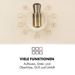 Victoria Einbaubackofen Retro-Design 9 Funktionen 50-250°C Elfenbein -Haushaltsgeräte Store 10032485 de 0004 logo