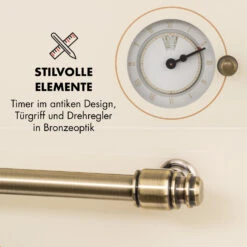 Victoria Einbaubackofen Retro-Design 9 Funktionen 50-250°C Elfenbein -Haushaltsgeräte Store 10032485 de 0006 logo