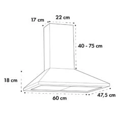 Zugspitze 60 Dunstabzugshaube Wandhaube 65W 310m³/h LED -Haushaltsgeräte Store 10032681 yy 0007 logo