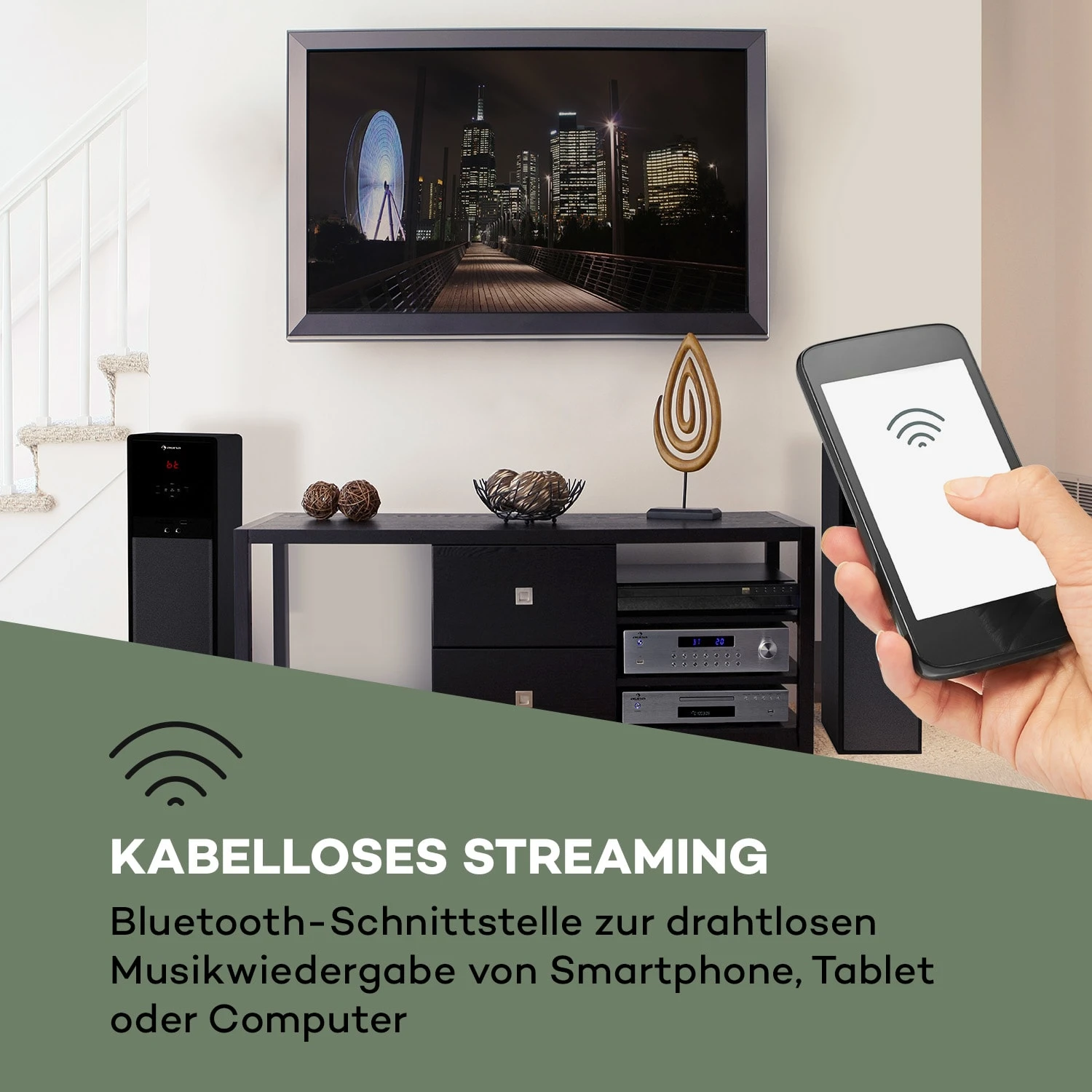 AV2-CD850BT 4-Zonen Stereo-Verstärker 8x50W RMS Bluetooth USB Silber 7 AV2-CD850BT 4-Zonen Stereo-Verstärker 8x50W RMS Bluetooth USB Silber – Bild 5