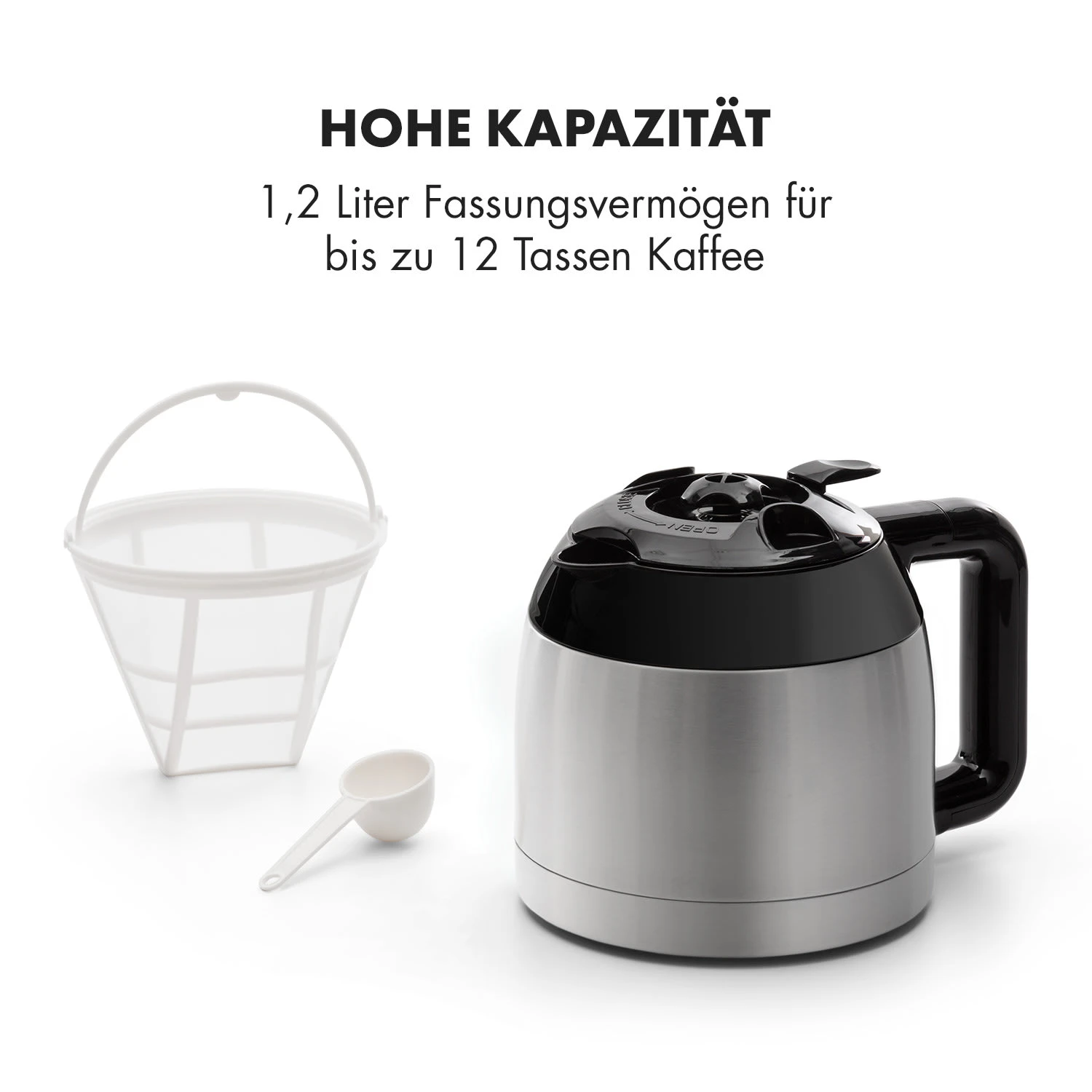 Kaffeemaschine Arabica 800W EasyTouch Control Silber/schwarz 8 Kaffeemaschine Arabica 800W EasyTouch Control Silber/schwarz – Bild 6
