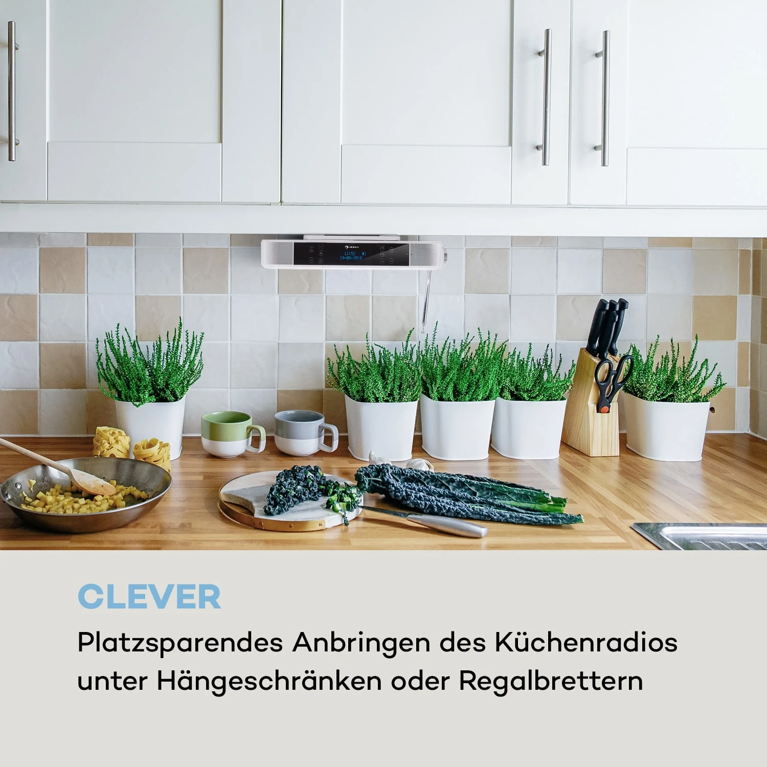 KR-140 Bluetooth Küchenradio DAB+/UKW Freisprechfunktion LED-Licht 4 KR-140 Bluetooth Küchenradio DAB+/UKW Freisprechfunktion LED-Licht – Bild 2