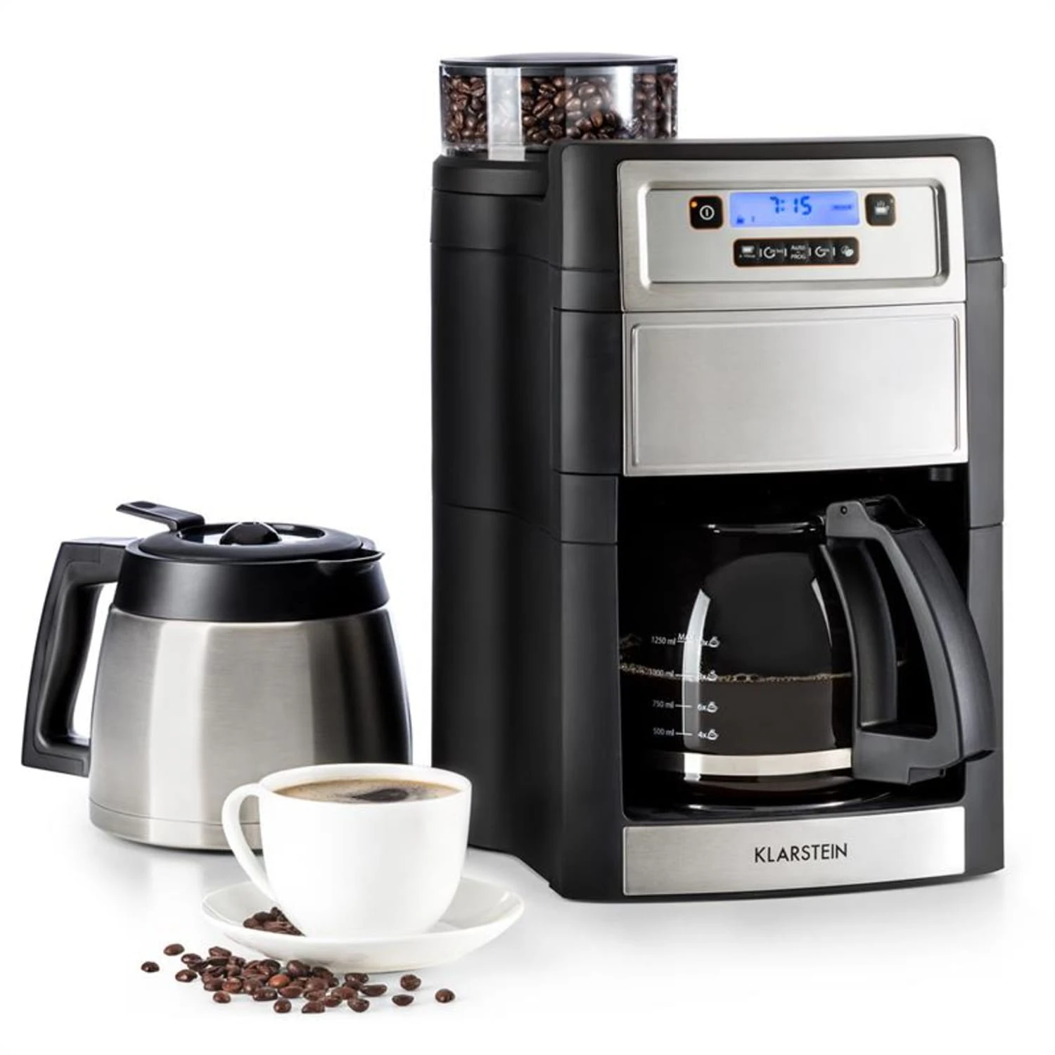 Aromatica II Duo Kaffeemaschine, Integriertes Mahlwerk, 1,25 L Silber 3 Aromatica II Duo Kaffeemaschine, Integriertes Mahlwerk, 1,25 L Silber